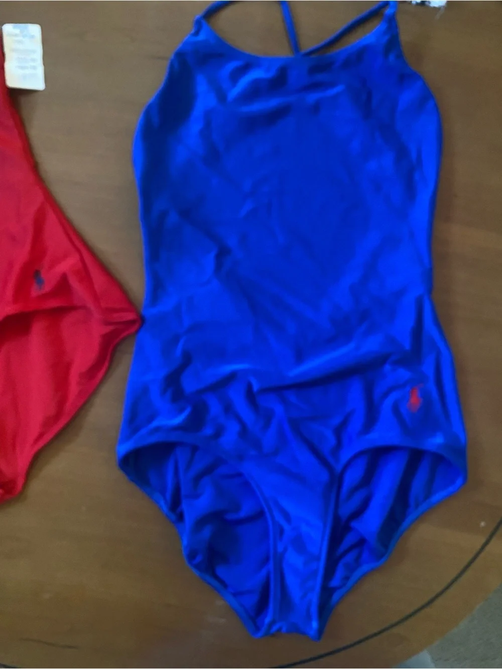 NWT 2 Ralph Lauren Kids' Blue & Red One-Piece Swimsuits